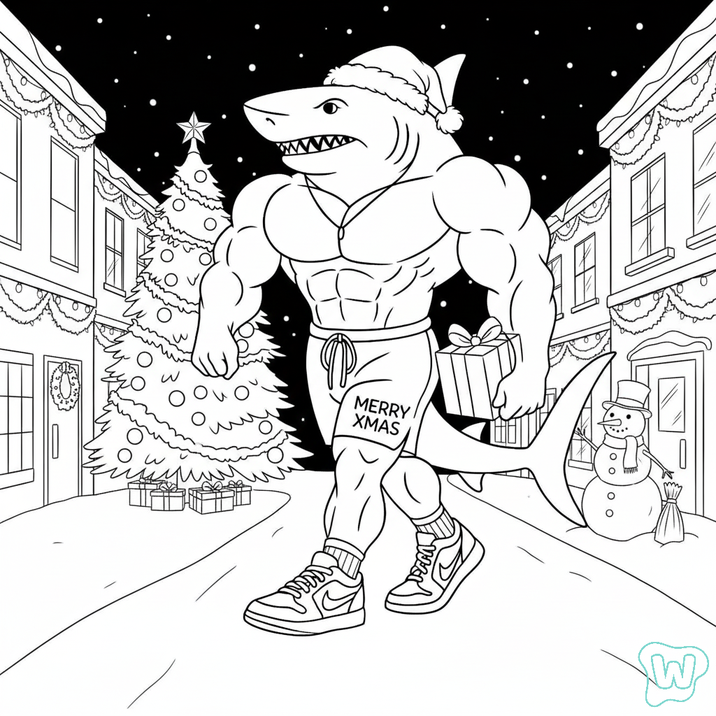 Tralalero Tralala Navidad descargar e imprimir PDF gratis