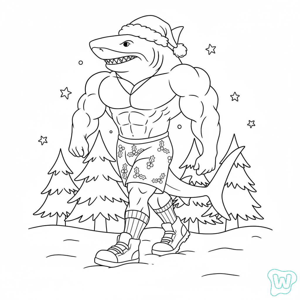 Tralalero Tralala Navidad dibujos para colorear grinch