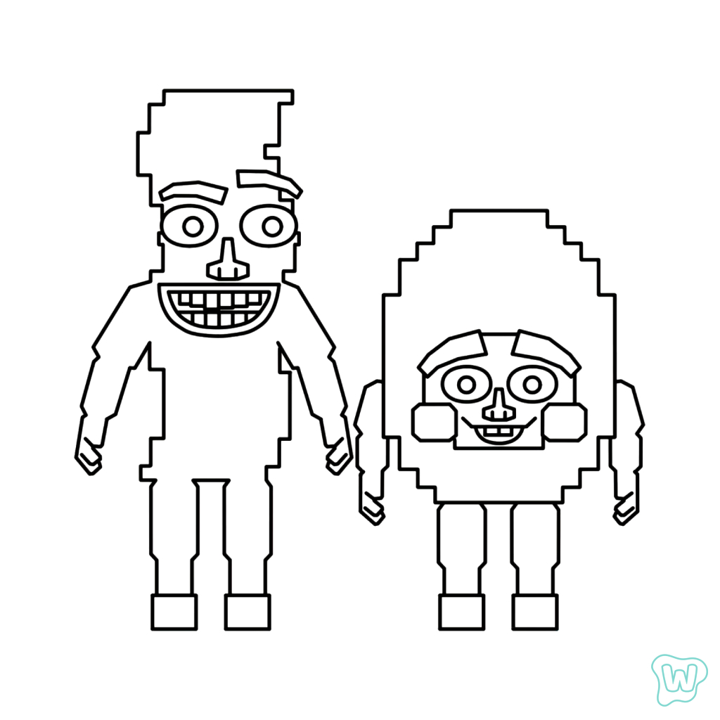 páginas para colorear imprimibles gratis Bacuru and Egguru