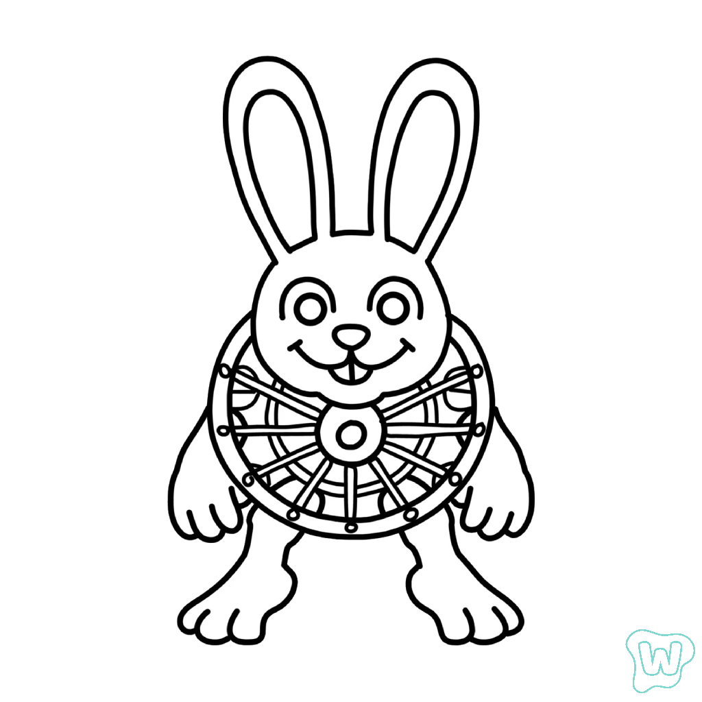 páginas para colorear kawaii lindas Bunito Bunito Spinito