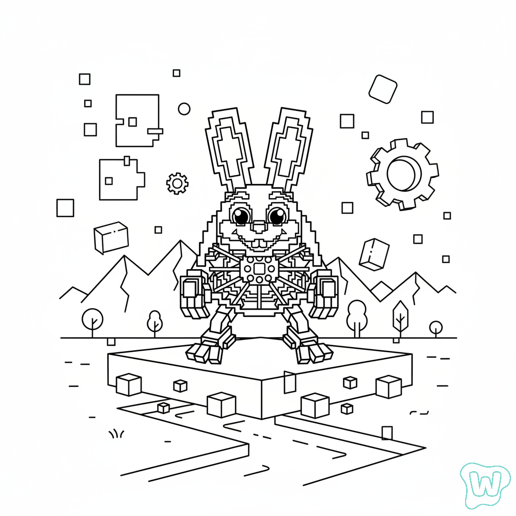 páginas para colorear gratis Bunito Bunito Spinito 1