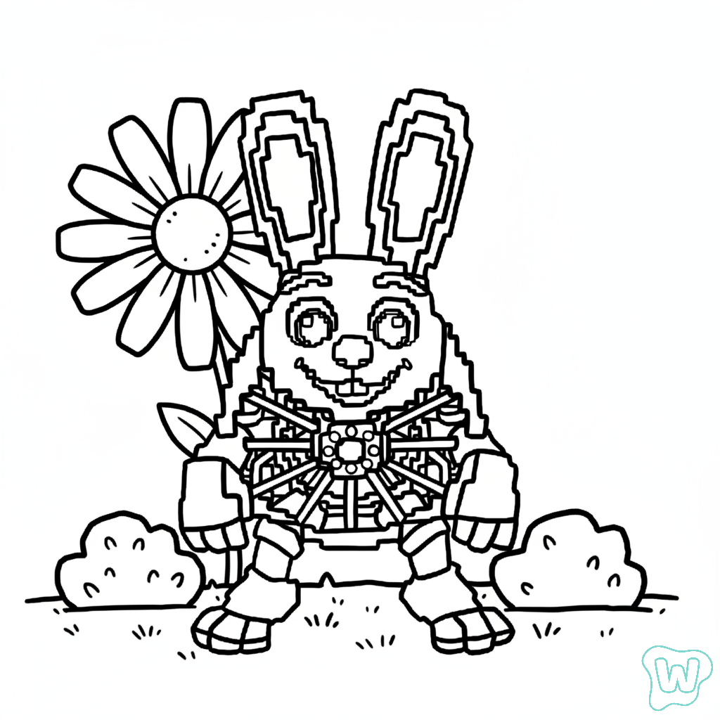 páginas para colorear gratis Bunito Bunito Spinito