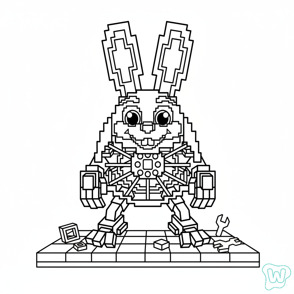 páginas para colorear imprimibles Bunito Bunito Spinito para adultos