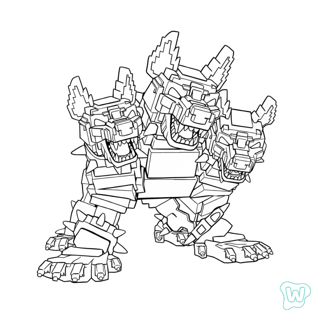 lindas páginas para colorear Cerberus