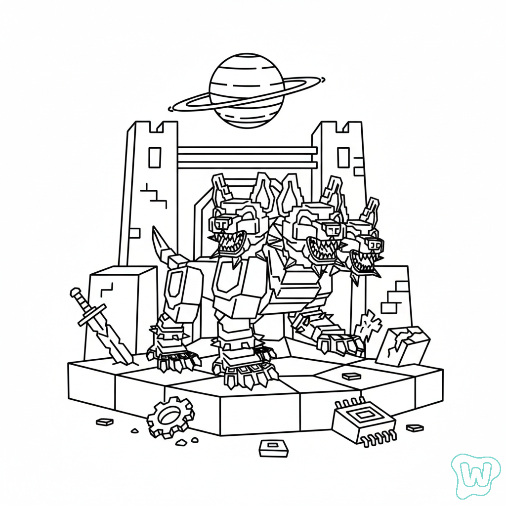 páginas para colorear Cerberus gratis