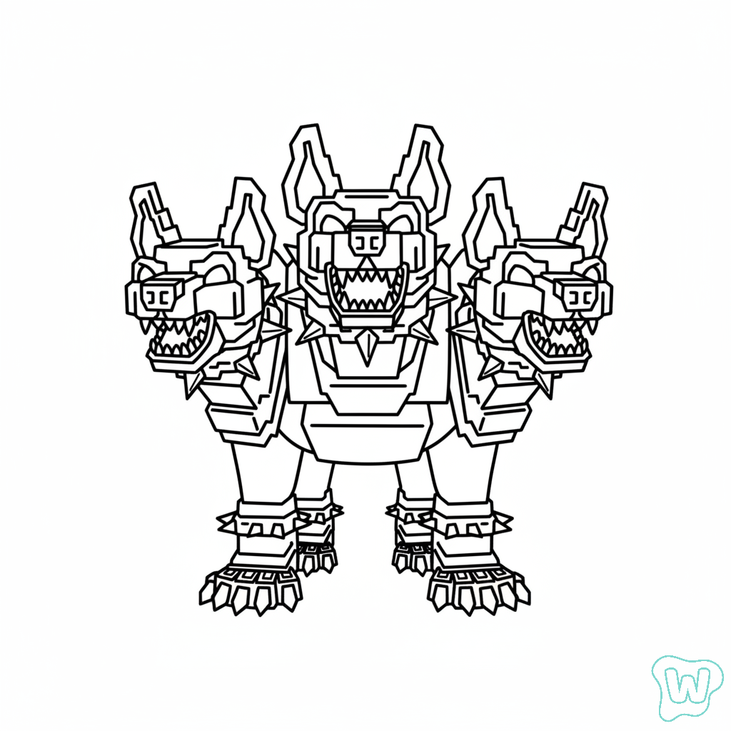 dibujos para colorear grinch Cerberus