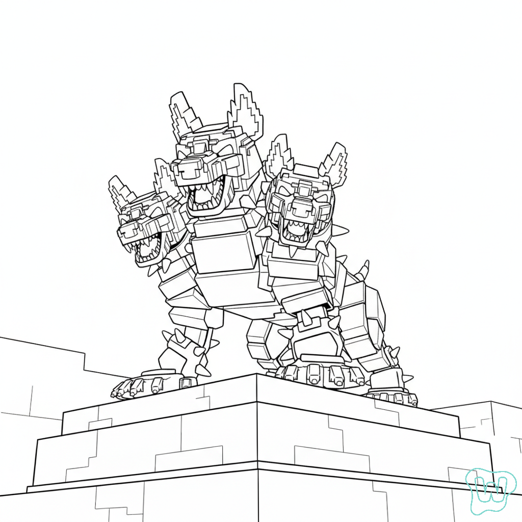 colorear y Imprimir PDF gratis Cerberus