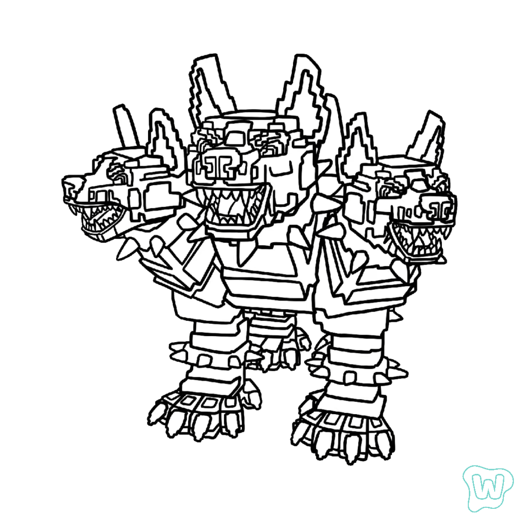 Cerberus páginas para colorear gratis 1