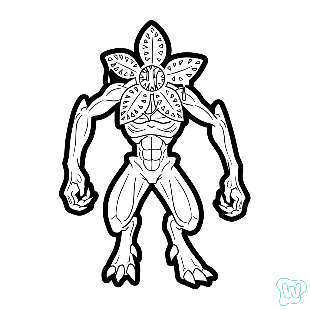 páginas para colorear para imprimir gratis Demogorgon