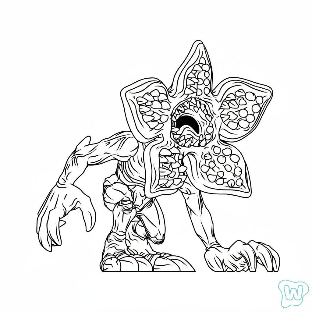 Demogorgon colorear y Imprimir PDF