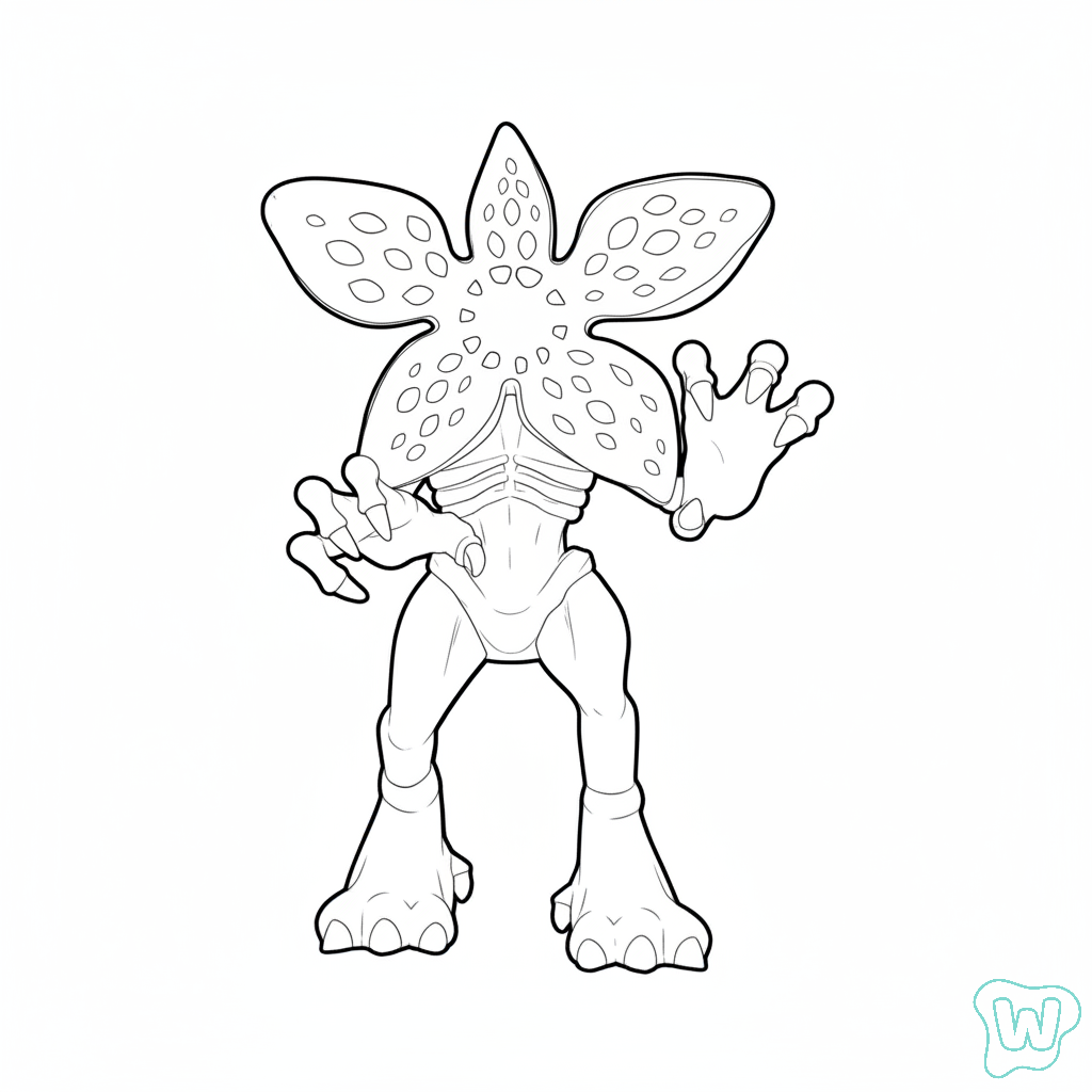 páginas para colorear Demogorgon imprimibles gratis