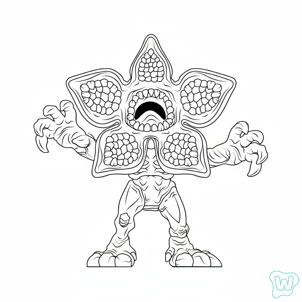 Demogorgon para colorear gratis