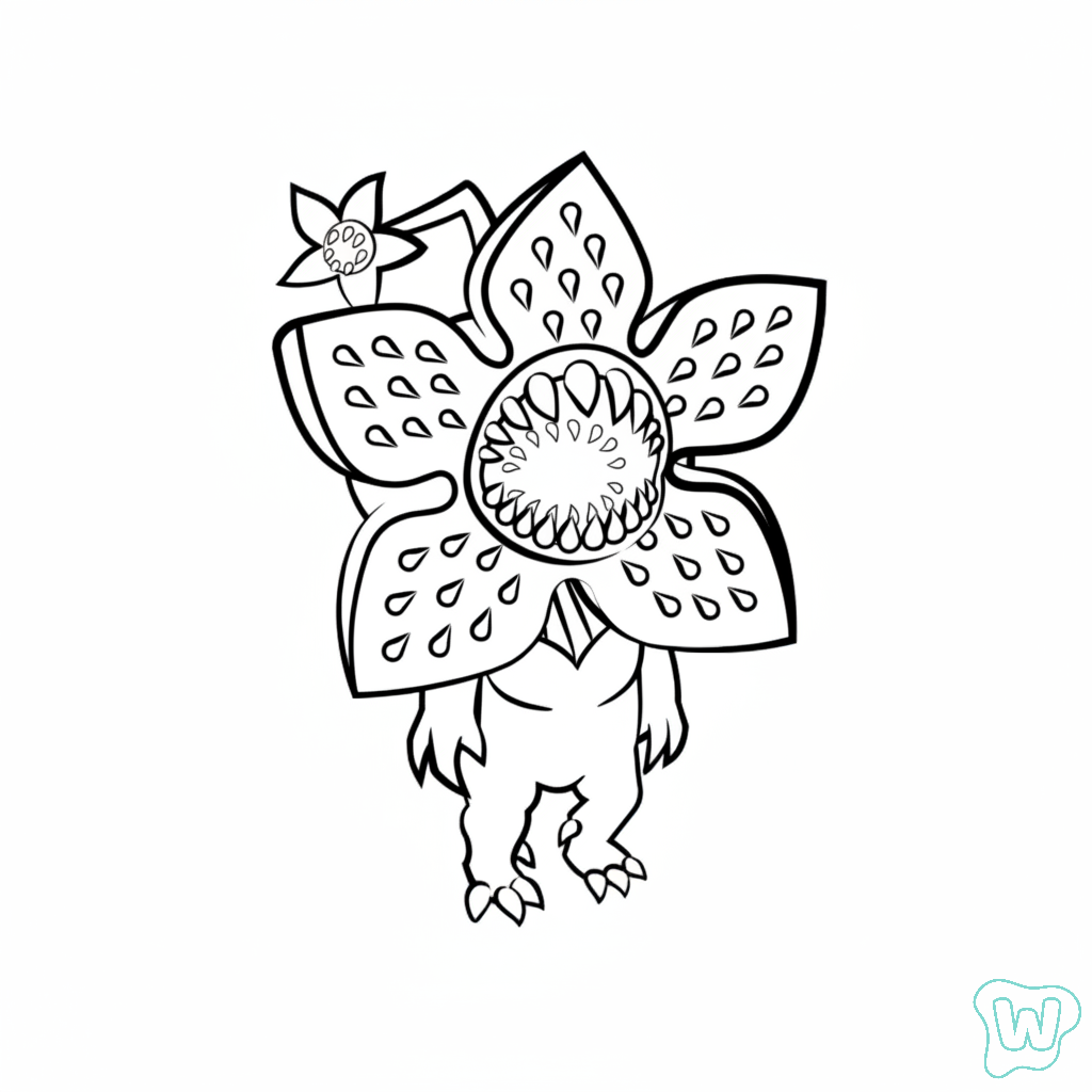 colorear y Imprimir PDF Demogorgon