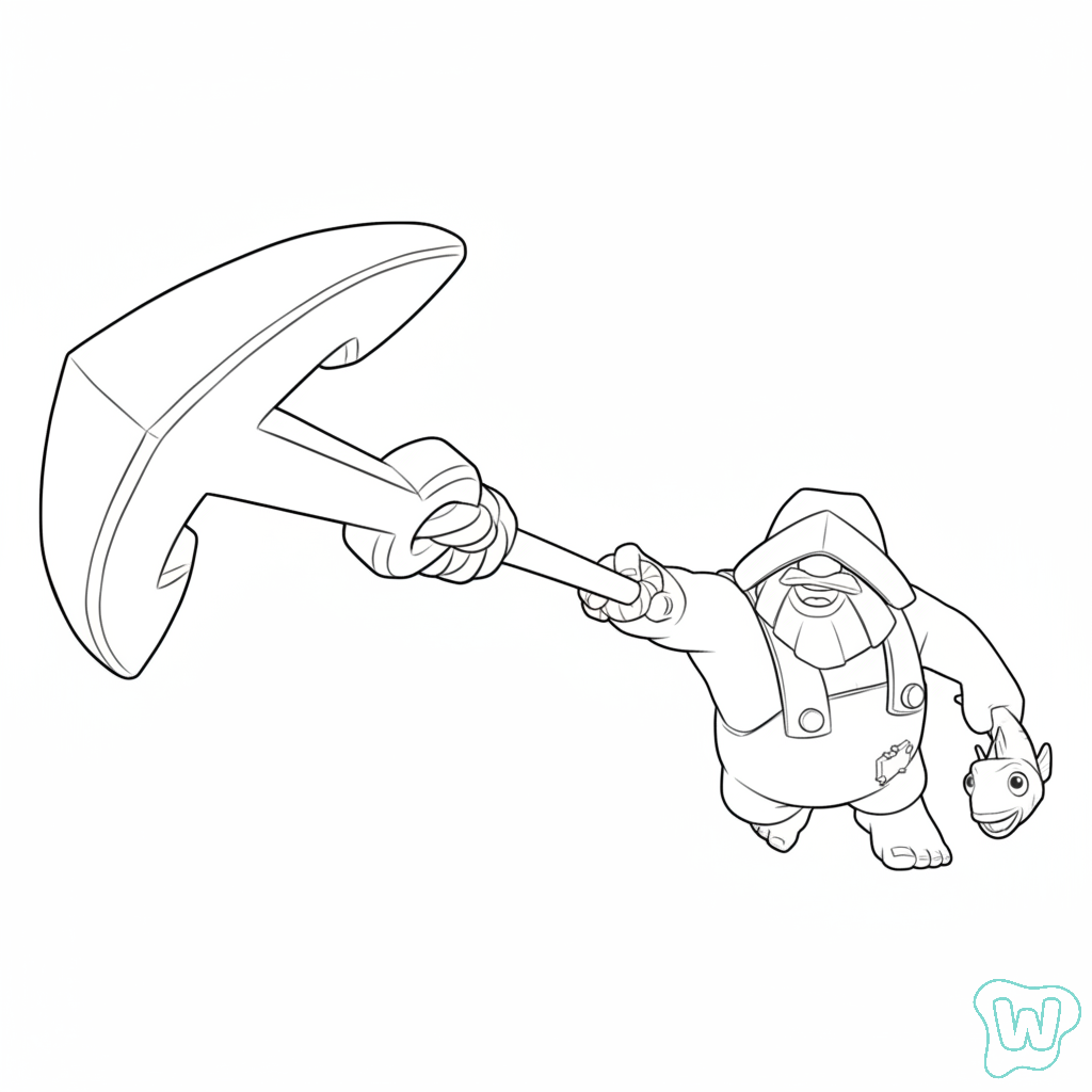 páginas para colorear para niños Fisherman