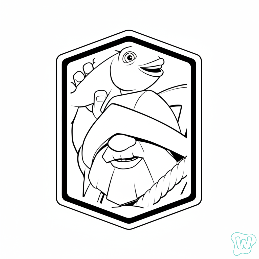 colorear y Imprimir PDF Fisherman