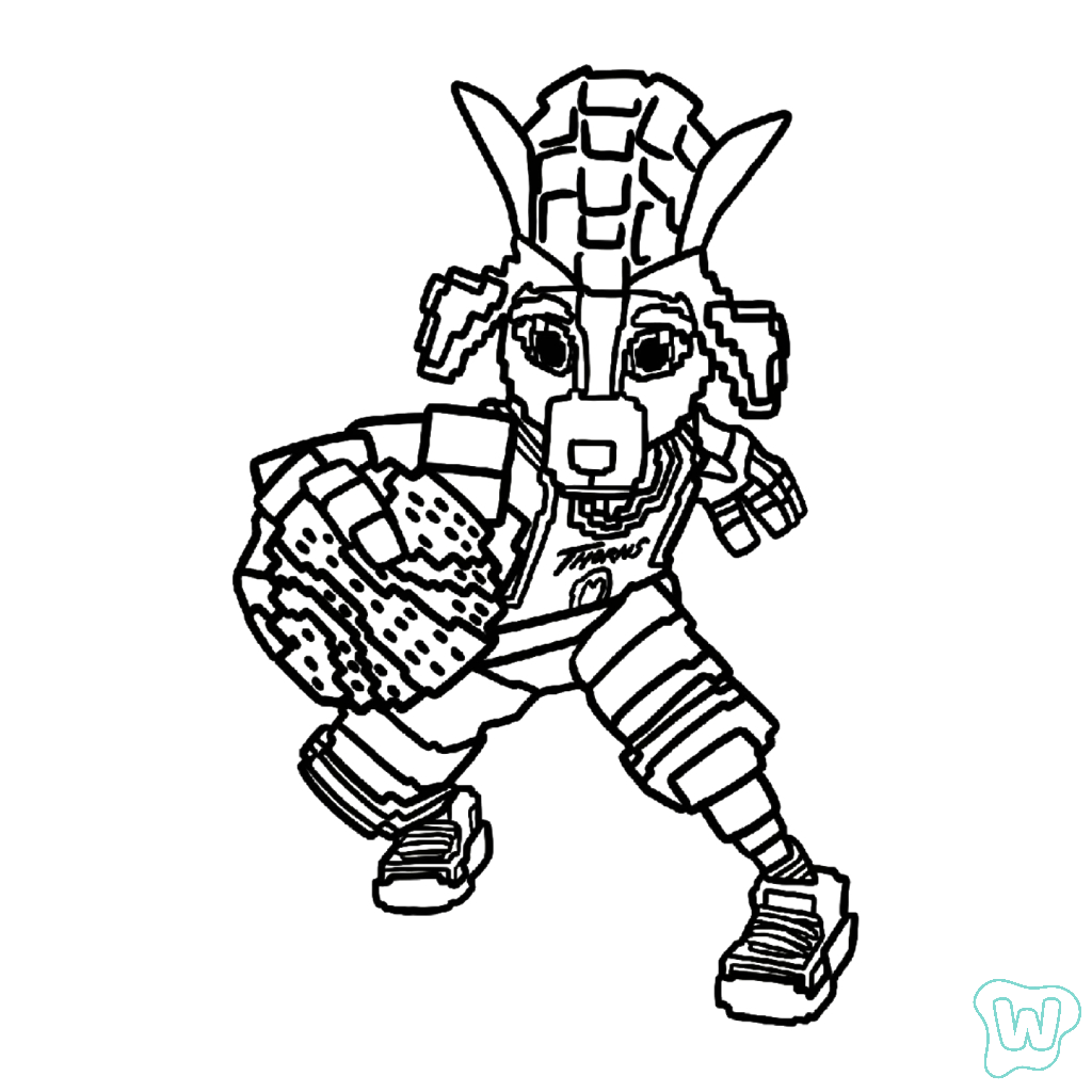 divertidas páginas para colorear GOAT