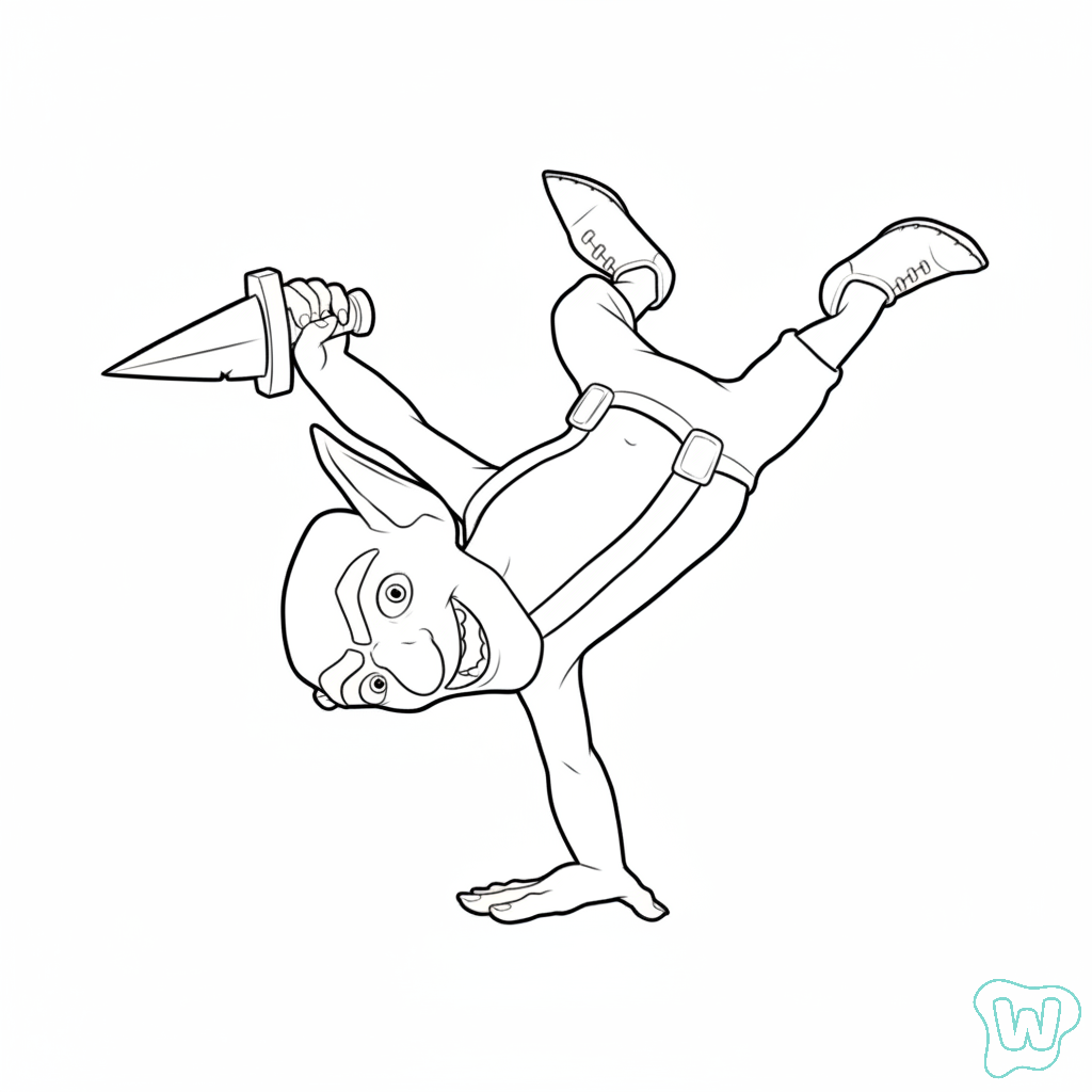 páginas para colorear para adultos Goblin Brawler