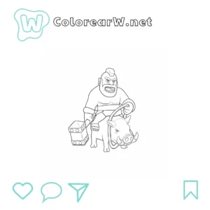 Hog Rider para colorear (PDF para imprimir gratis) thumbnail