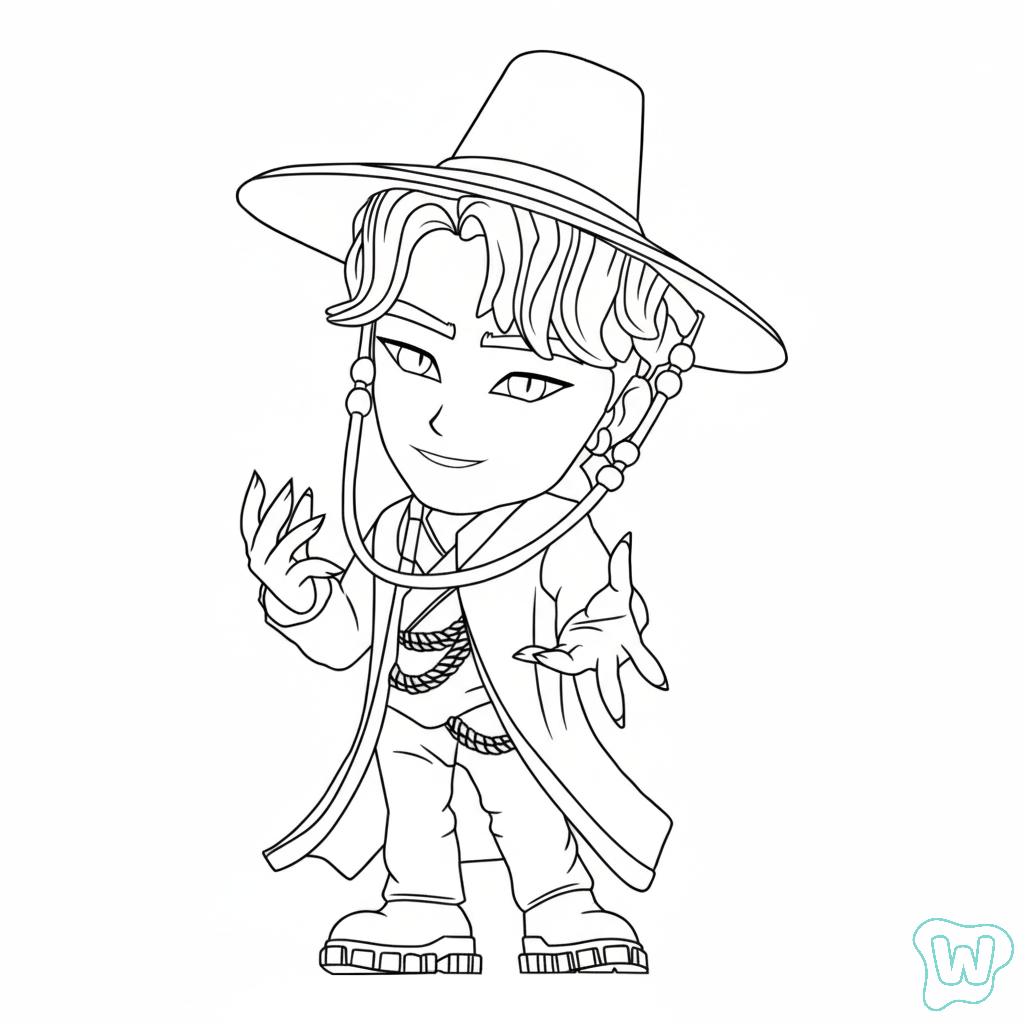 páginas para colorear imprimibles gratis Jinu 1