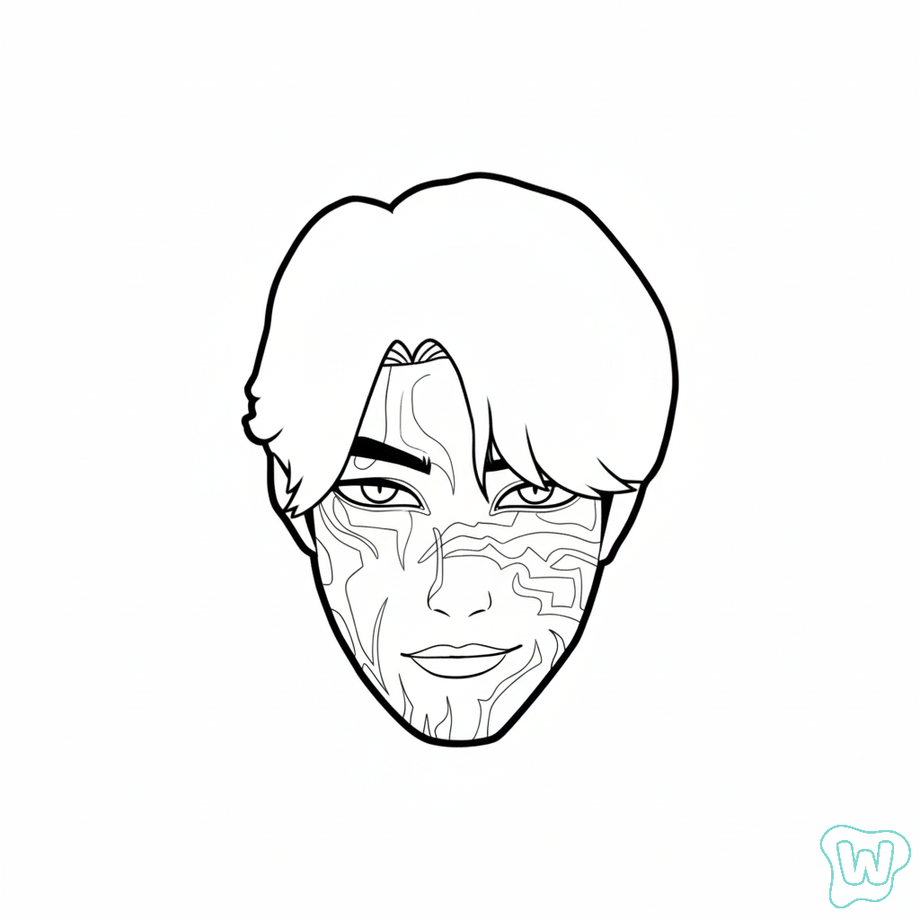 Jinu páginas para colorear para niños