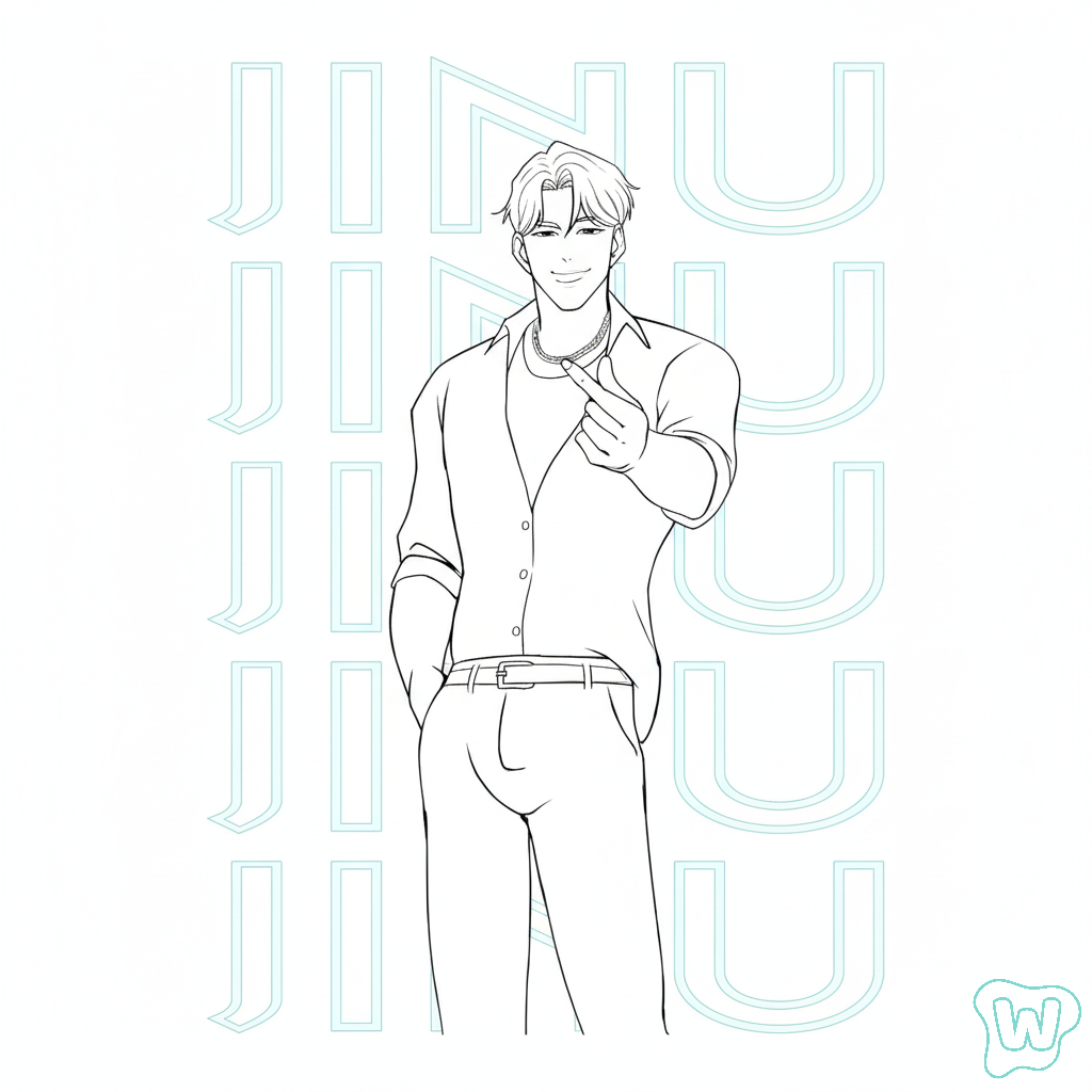 colorear páginas de Jinu