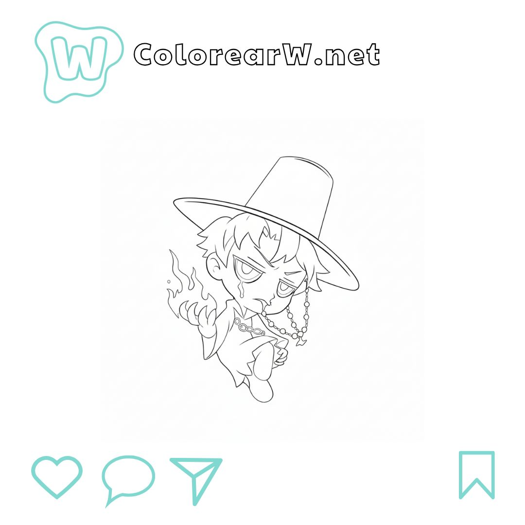 Jinu para colorear (PDF para imprimir gratis) thumbnail