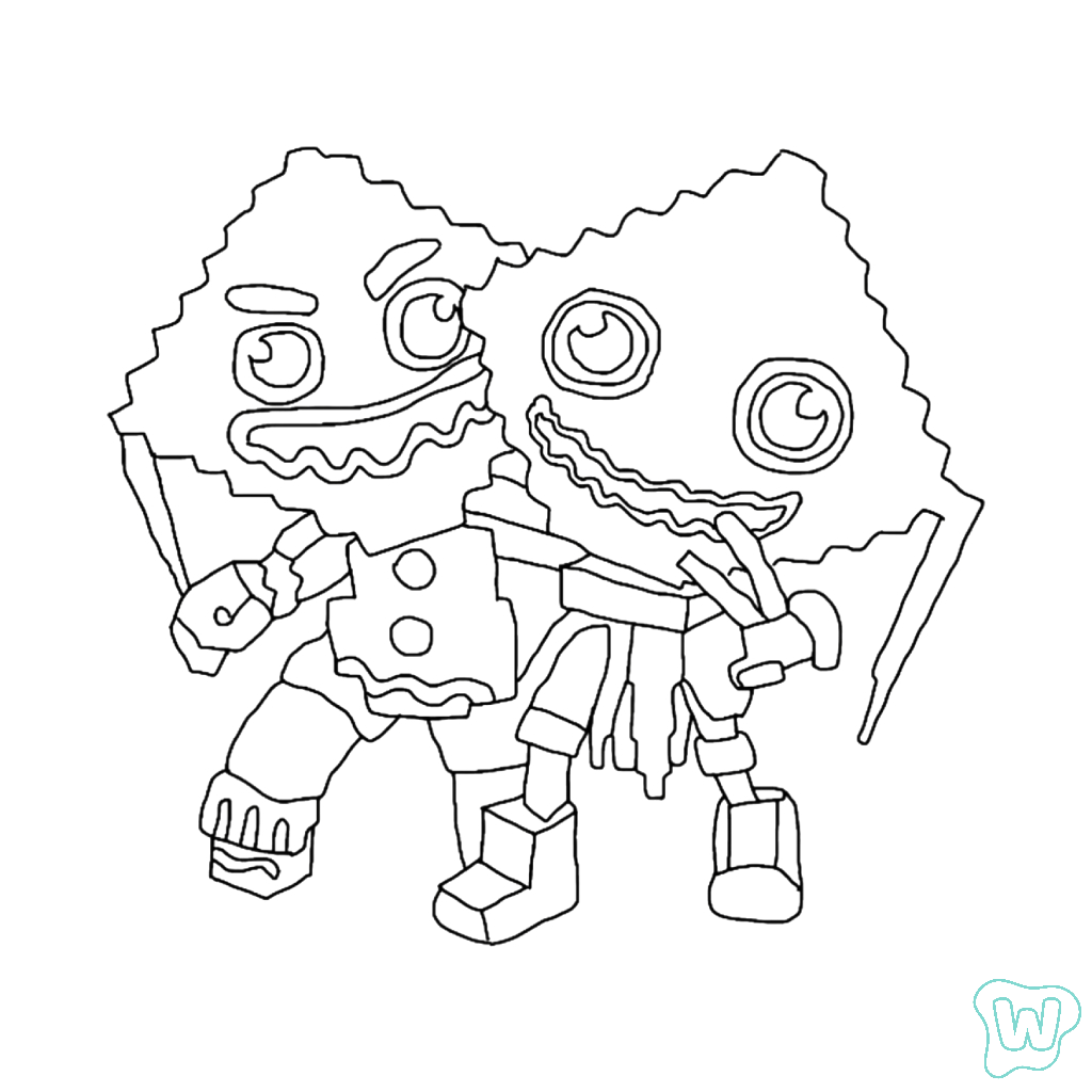 Ketupat Bros páginas para colorear para imprimir