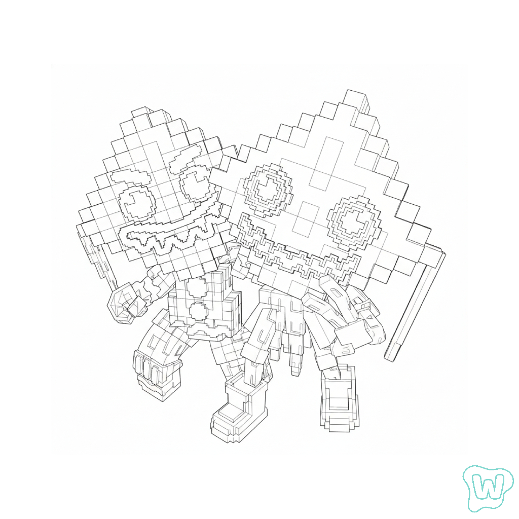 páginas para colorear gratis para adultos Ketupat Bros