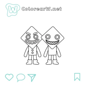 Ketupat Bros para colorear (PDF para imprimir gratis) thumbnail