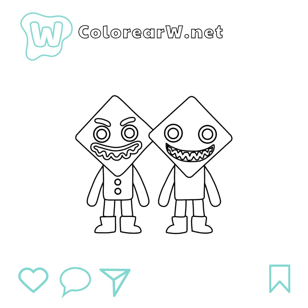 Ketupat Bros para colorear (PDF para imprimir gratis) thumbnail