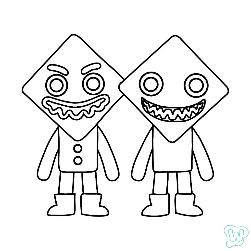 divertidas páginas para colorear Ketupat Bros