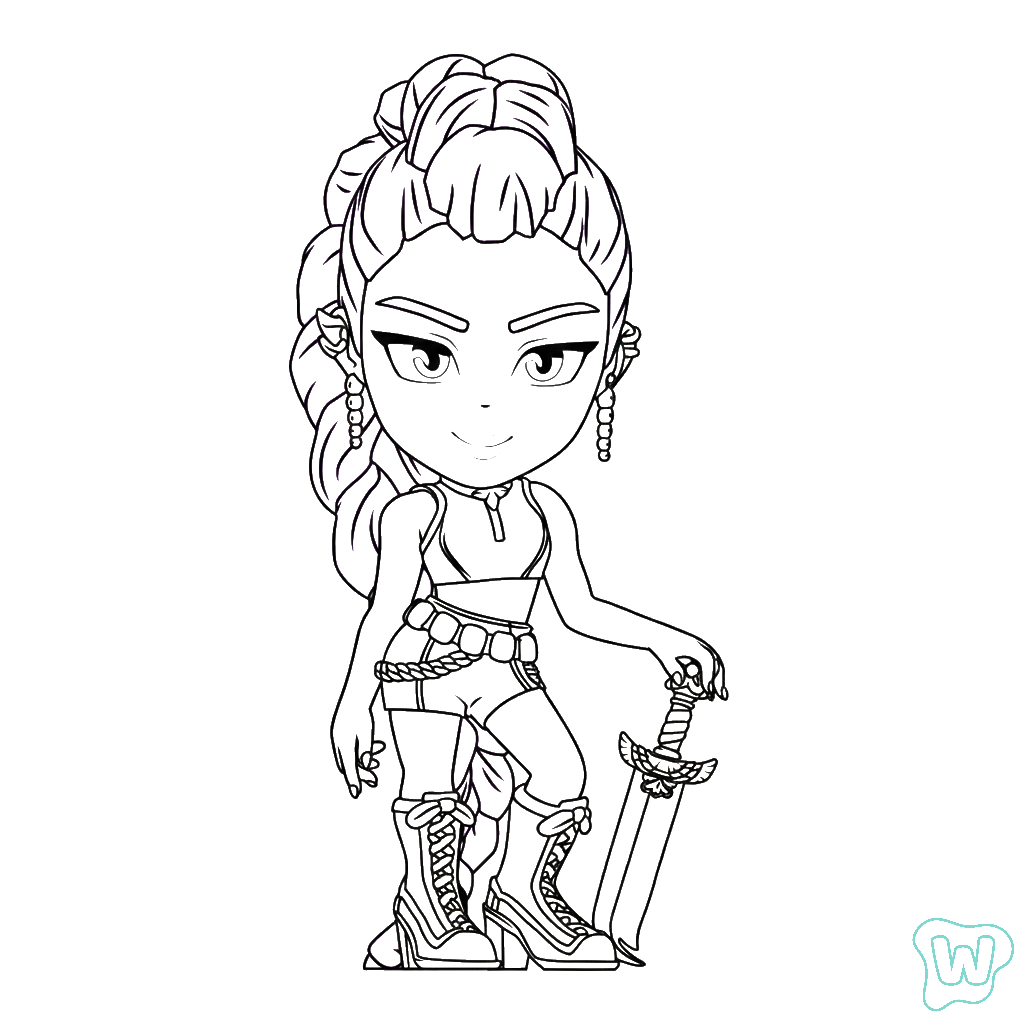 Rumi páginas para colorear de adornos