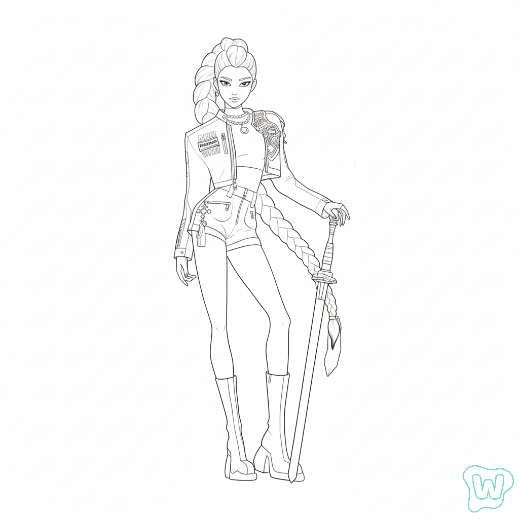 Rumi páginas para colorear para adultos fáciles