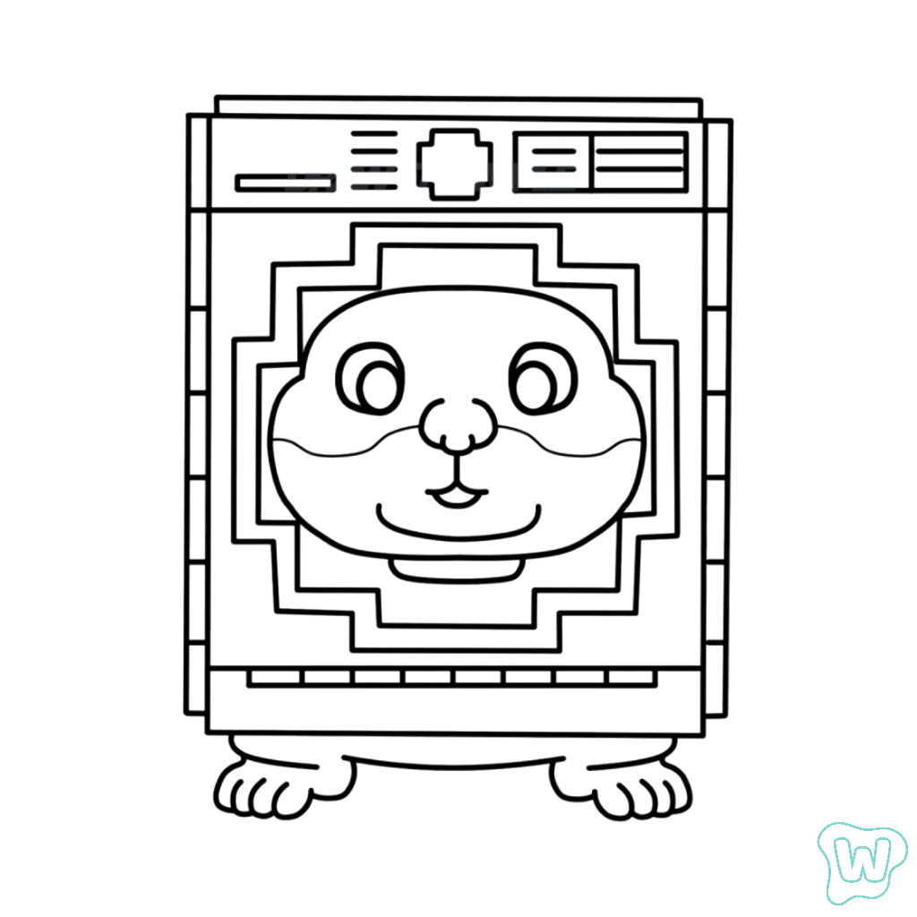 páginas para colorear imprimibles gratis Spinny Hammy