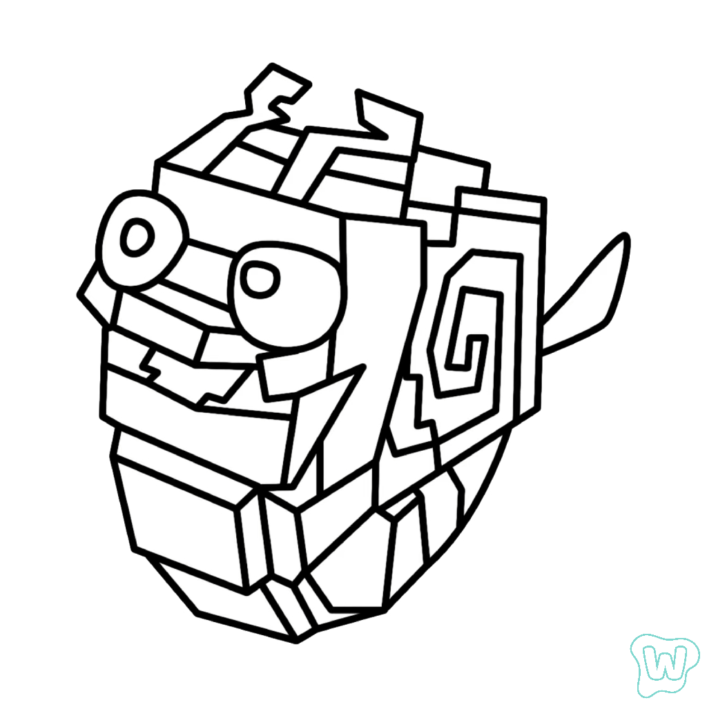 páginas para colorear gratis Tootini Shrimpini