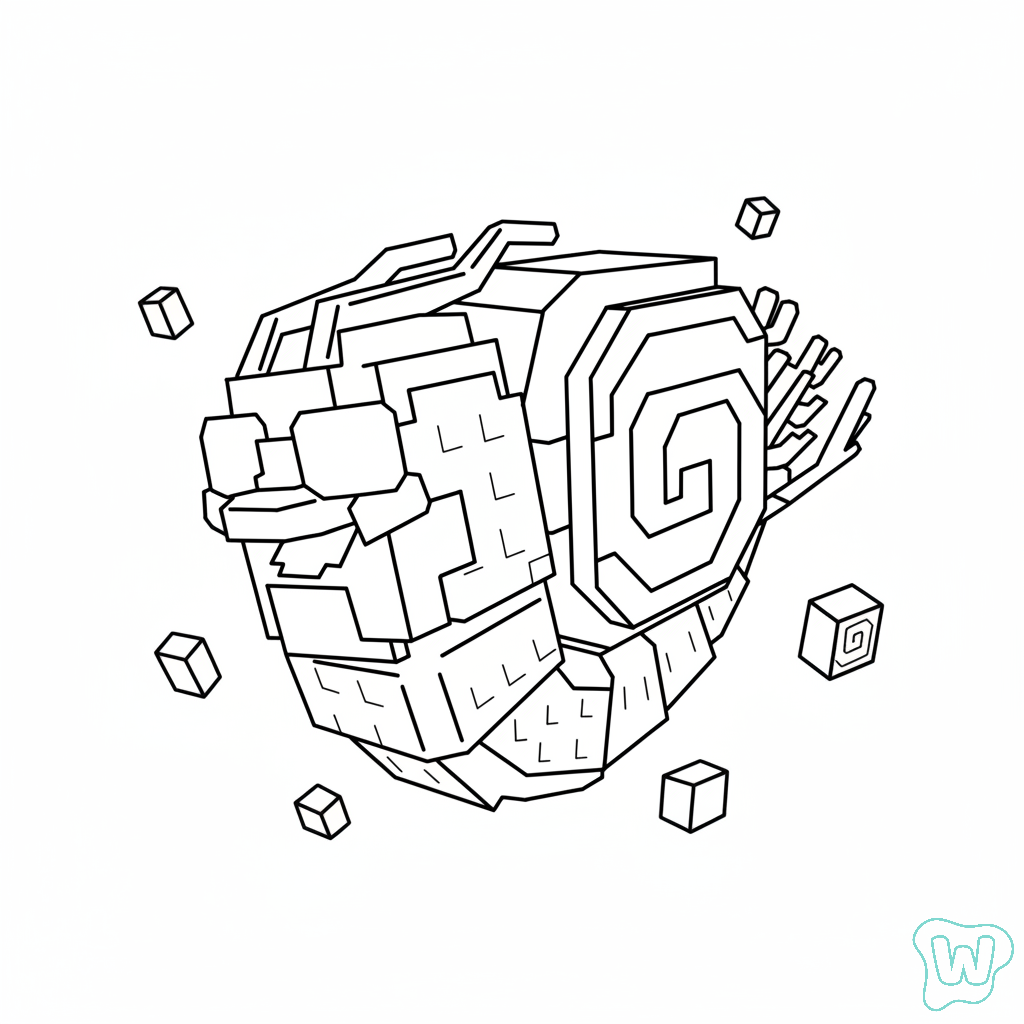 colorear y Imprimir PDF Tootini Shrimpini