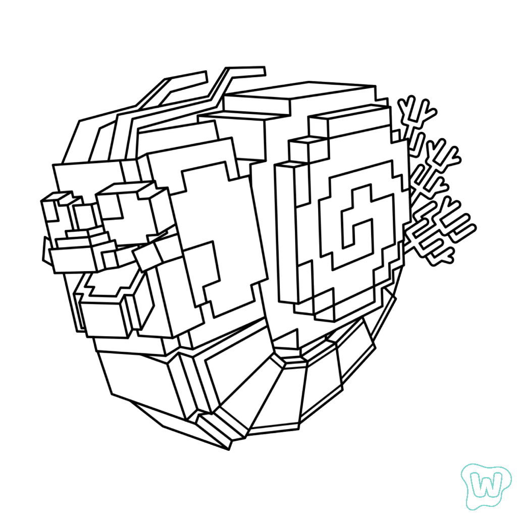 Tootini Shrimpini para colorear gratis