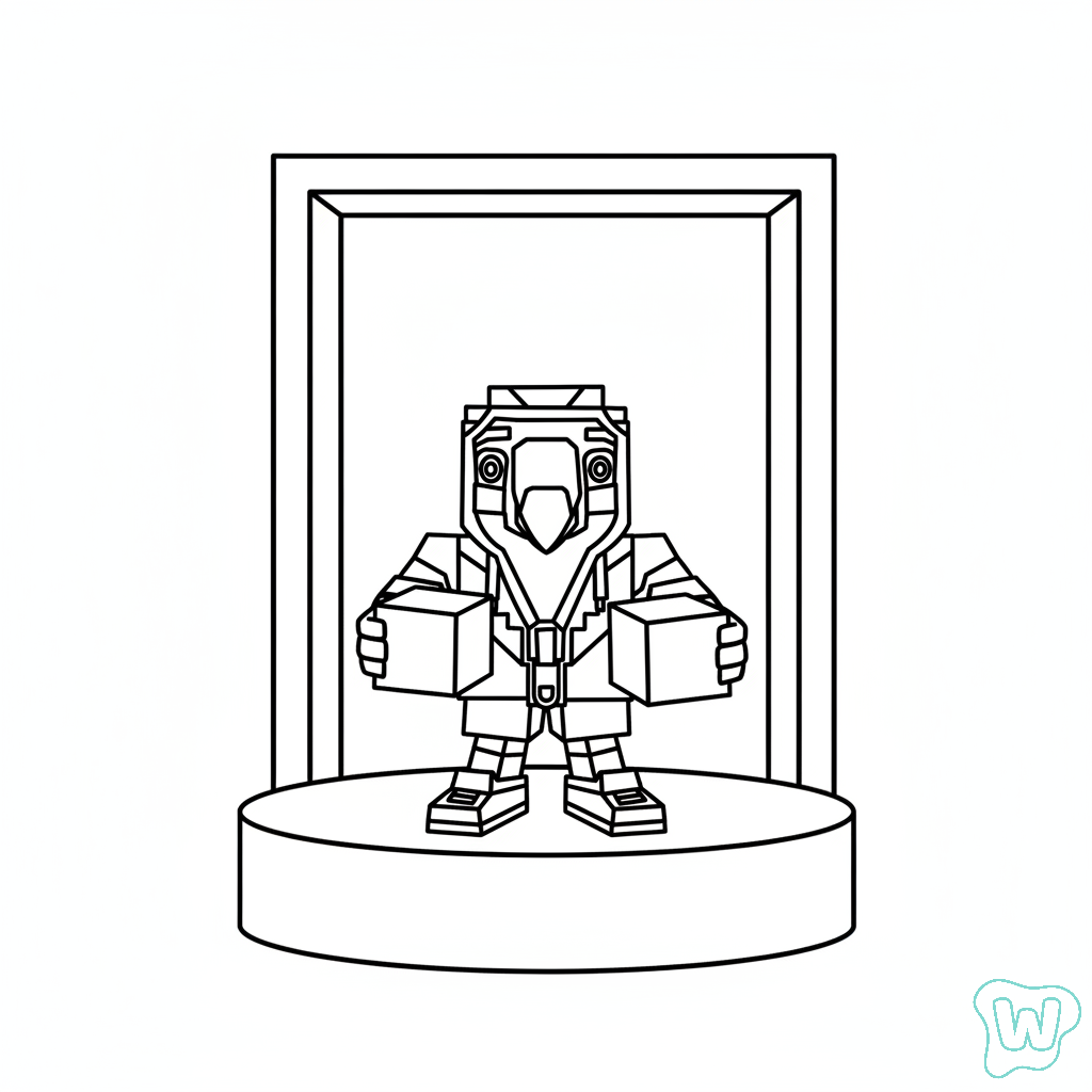 páginas para colorear para adultos Tuff Toucan