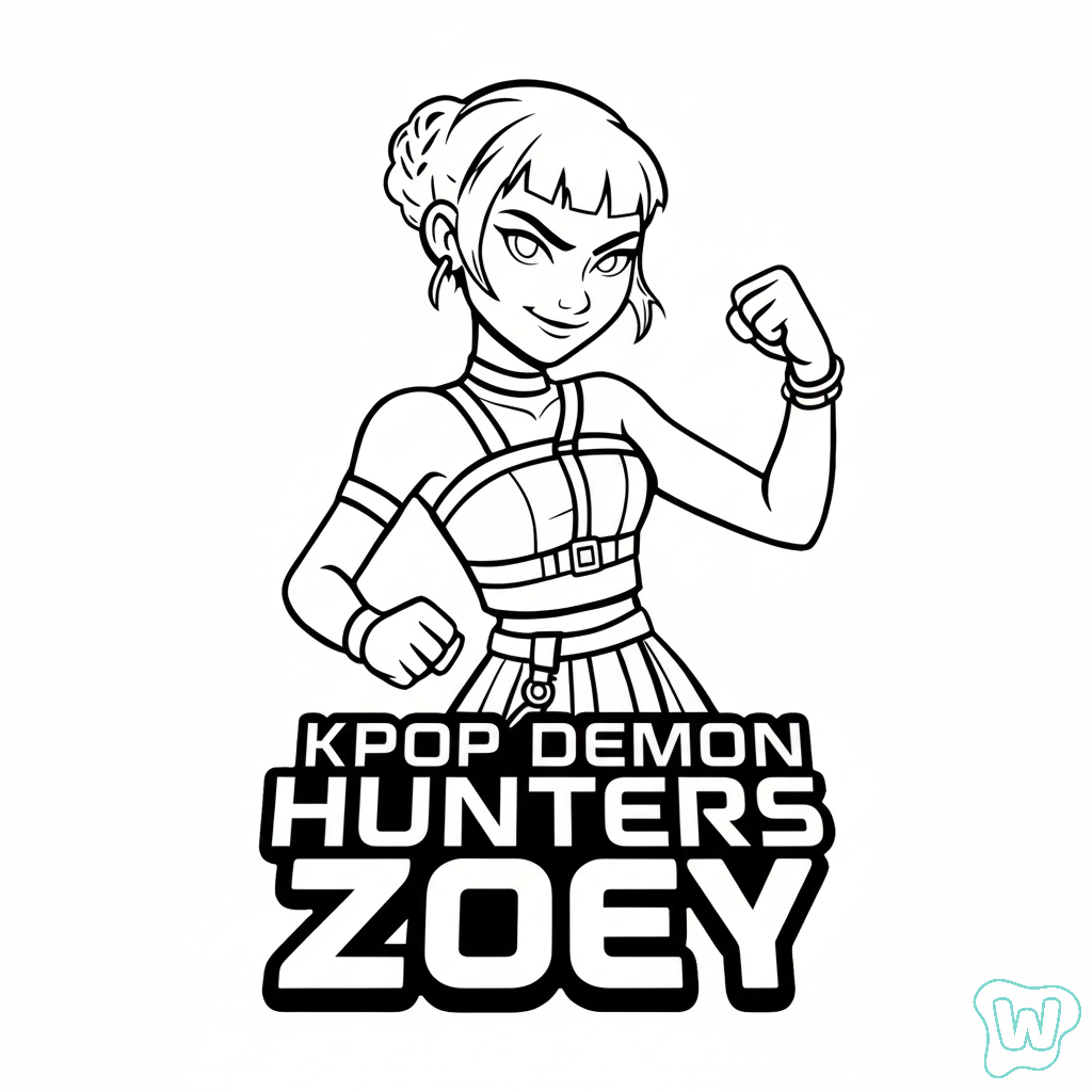 páginas para colorear para adultos Zoey 1