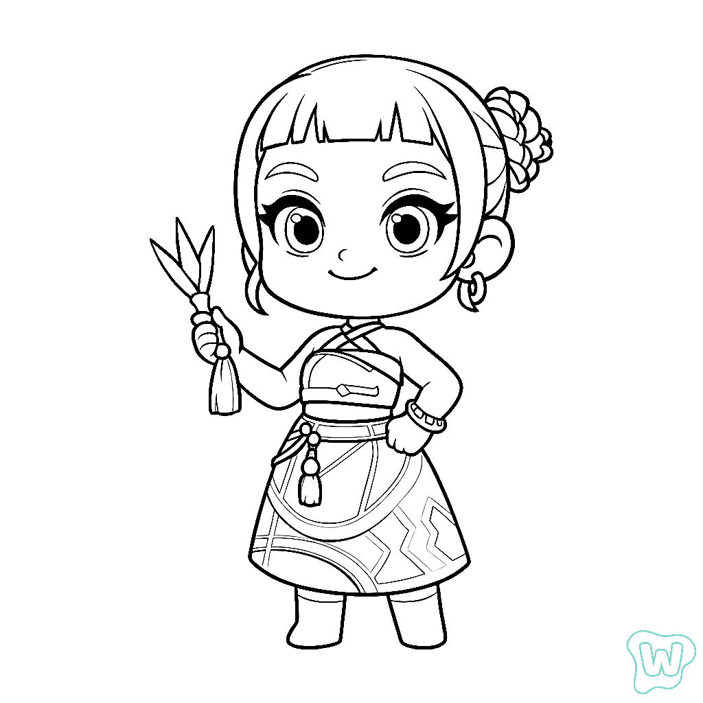 Zoey para colorear y Imprimir PDF gratis