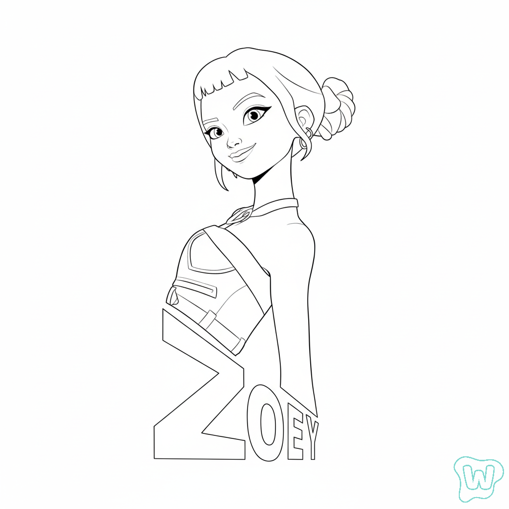 páginas para colorear gratis para adultos Zoey