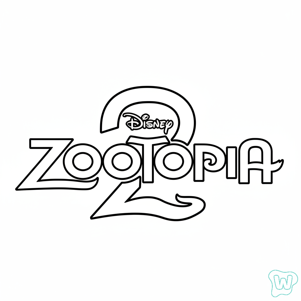 Zootopia 2 páginas para colorear de adornos