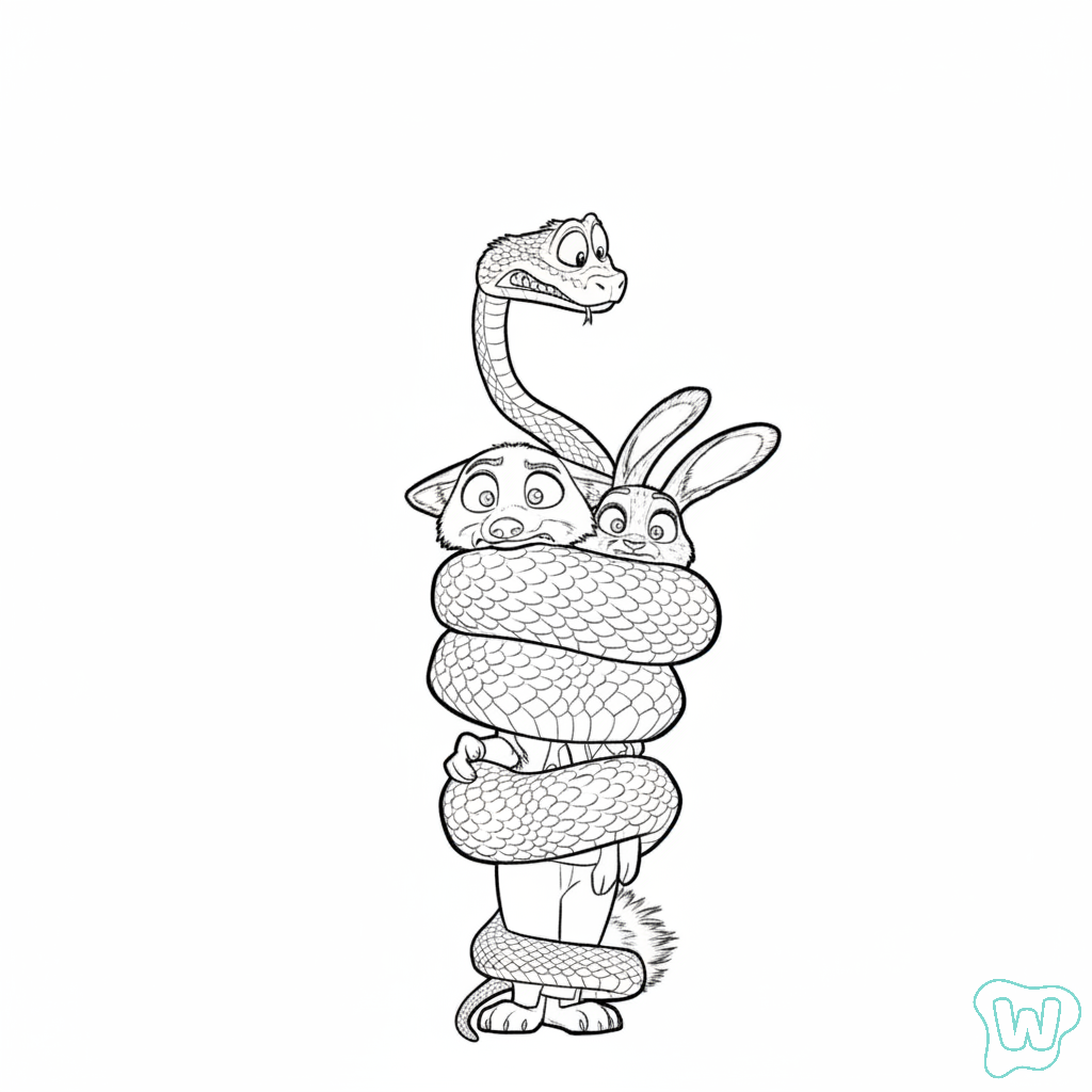 páginas para colorear para Zootopia 2