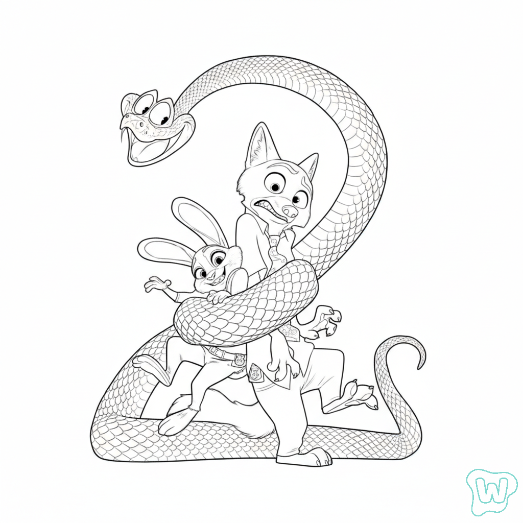 Zootopia 2 páginas para colorear gratis