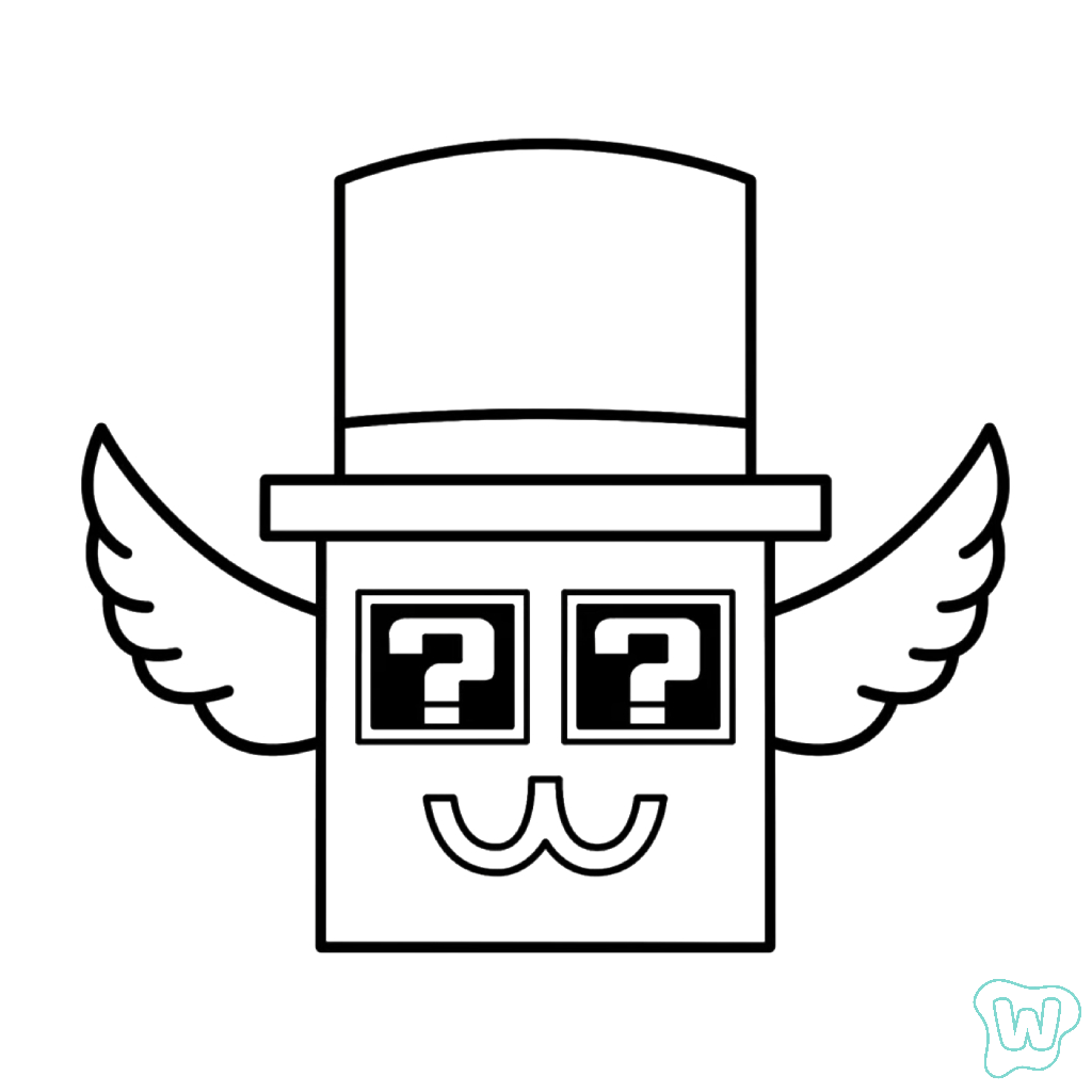 páginas para colorear para imprimir gratis Admin Lucky Block