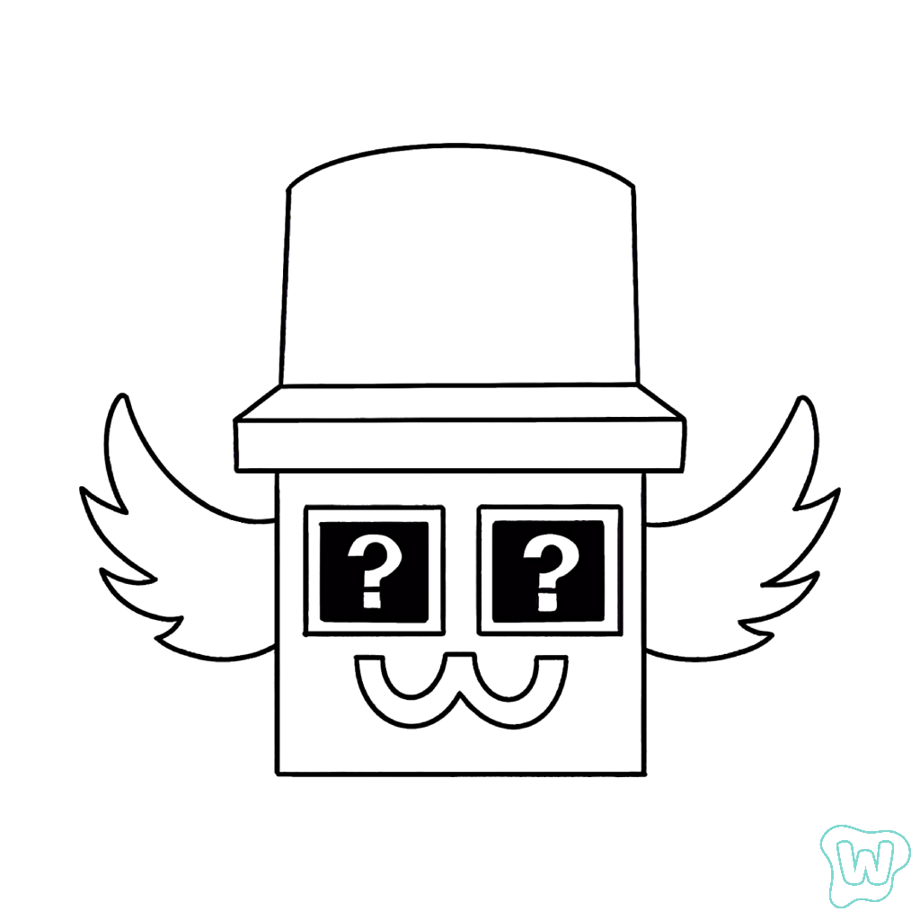 páginas para colorear Admin Lucky Block imprimibles gratis