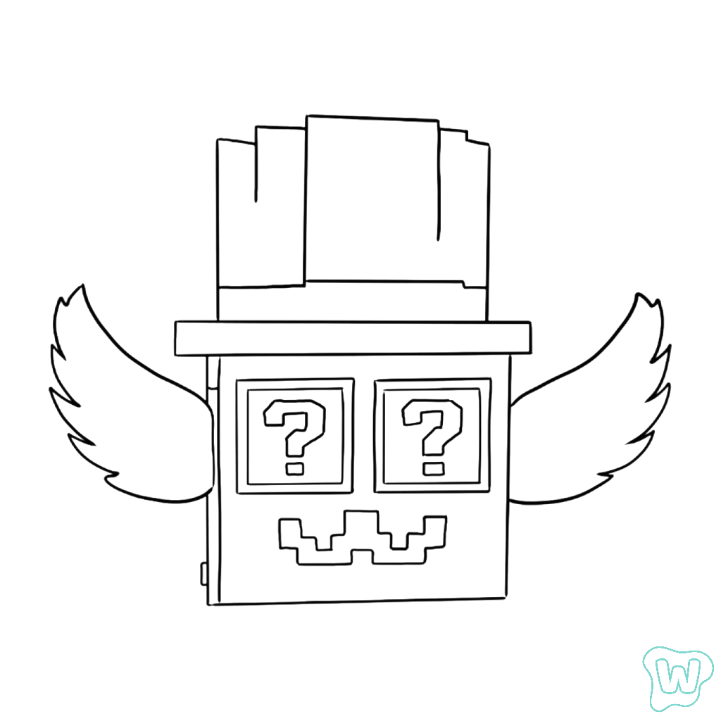 Admin Lucky Block adornos para colorear