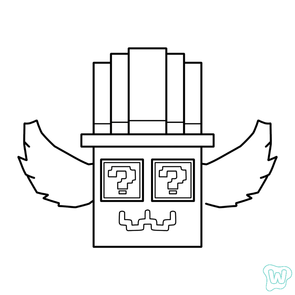 Admin Lucky Block páginas para colorear imprimibles 1