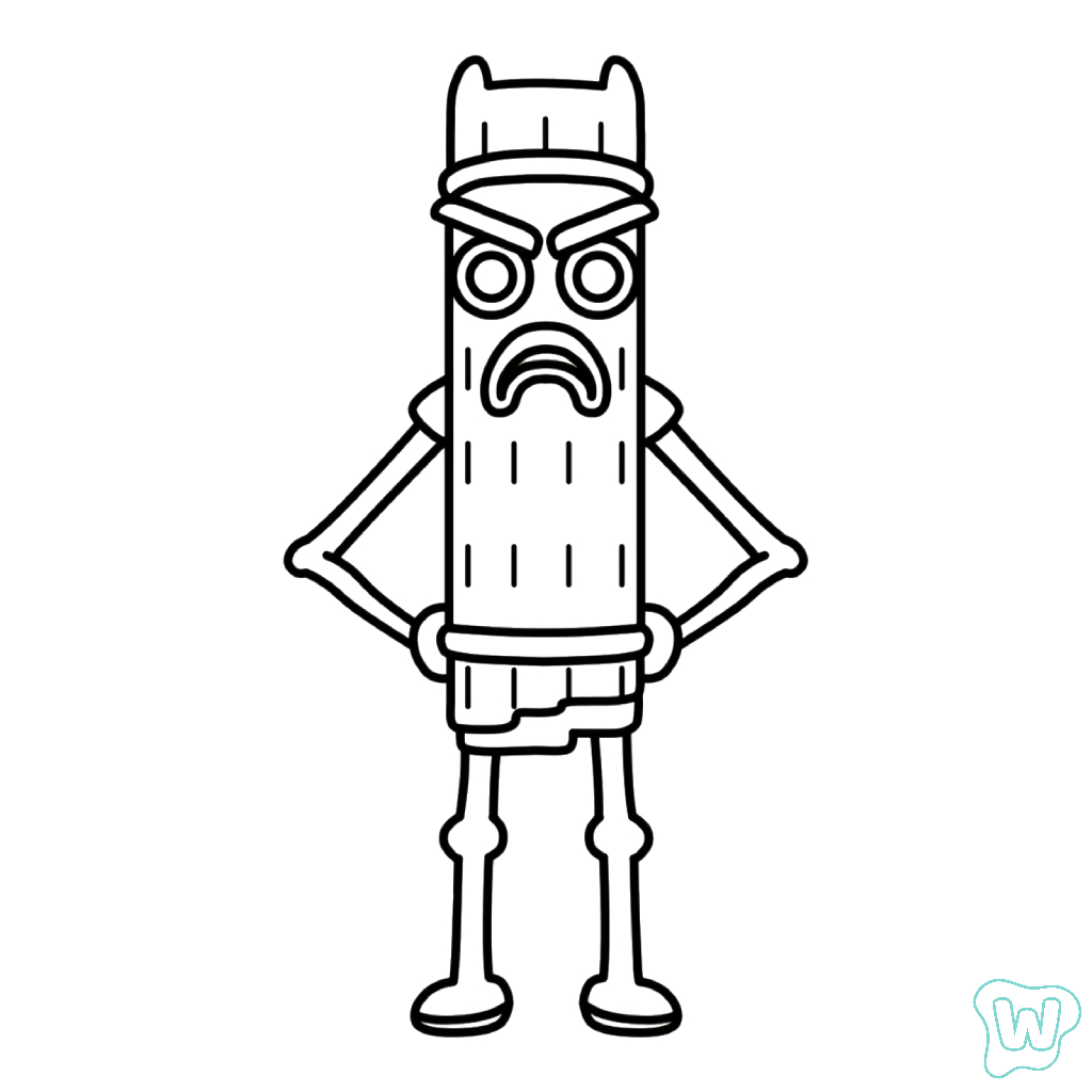 páginas para colorear Bambu Bambu Sahur imprimibles gratis