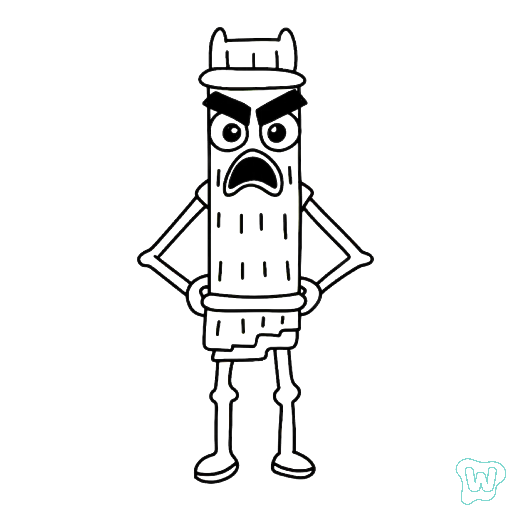 páginas para colorear para imprimir gratis Bambu Bambu Sahur